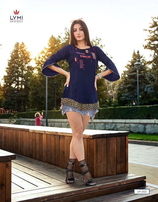 Rayon Flex With Embroidery Work Top For Women